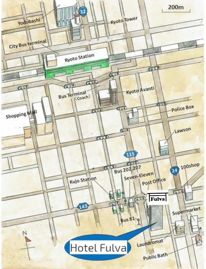 Hotel Fulva كيوتو
